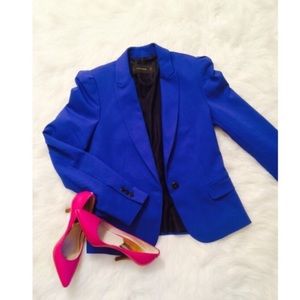 Zara blazer cobalt blue